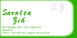 sarolta zih business card